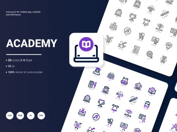 Academy Icon Pack: A Versatile Visual Toolkit for Modern Digital Workflows
