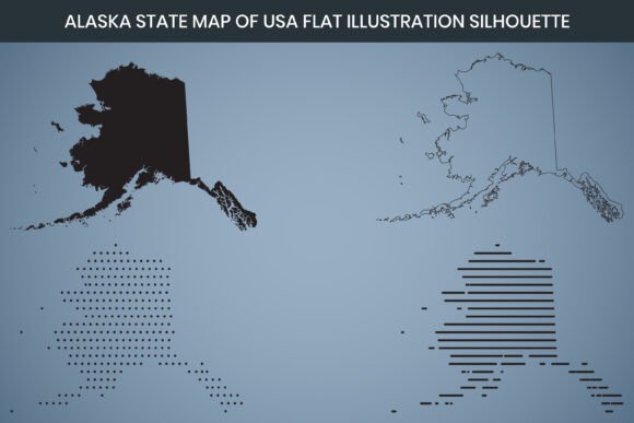 Alaska State Hand Drawn Outline Map USA: A Practical Guide for Graphic Designers, Educators, and Digital Creators