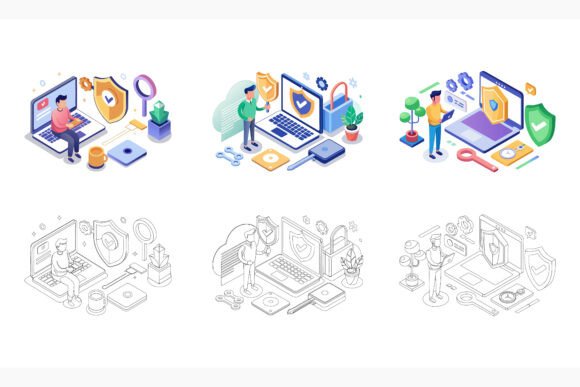 Business Security Concept Illustration