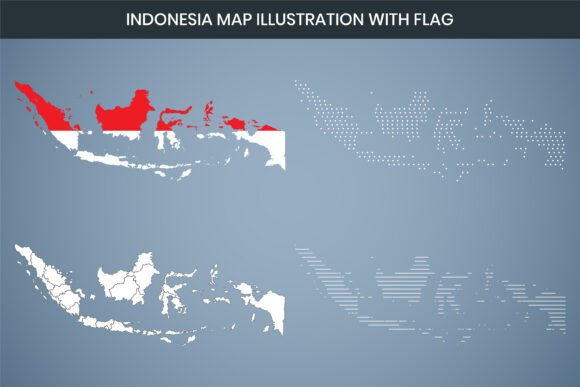 Choosing the Right Indonesia Map Illustration with Flag for Your Project