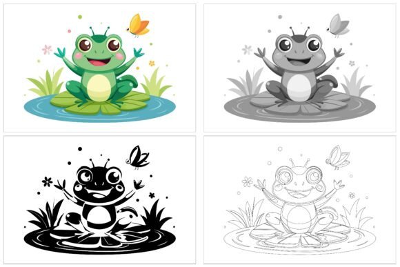 Cute Cartoon Frog Vector Illustration: AI EPS Guide