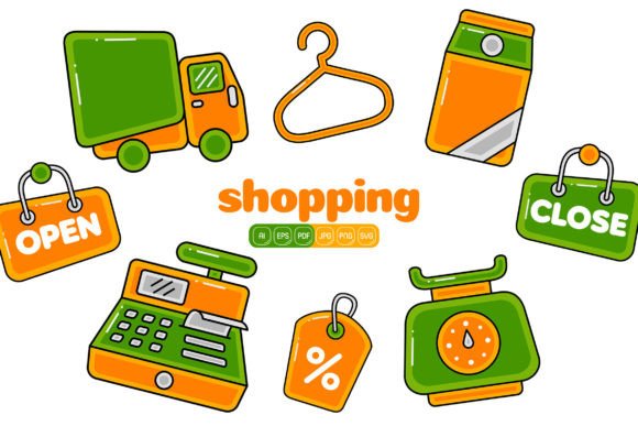 Elevate Your Visual Branding with Shopping Vector Pack 03: A Comprehensive Resource for Modern Designers and Marketers