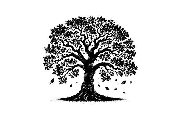 Elevate Your Visual Identity with Silhouette Tree Clipart Design