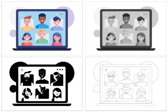 Evaluating Illustration Sets for Group and Family Themes