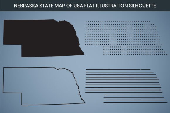 Nebraska State Hand Drawn Outline Map UA: A Versatile Design Resource for Modern Creatives