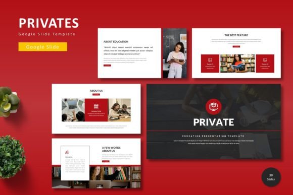 Privates Google Slide Template for Clean Presentations