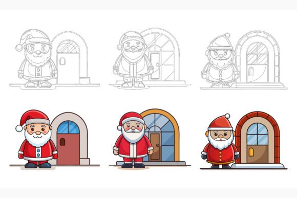 Santa Set: A Versatile AI EPS Illustration Collection for Creators